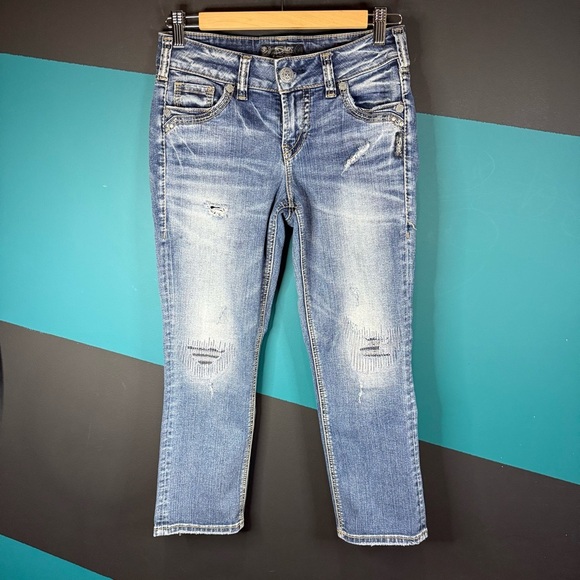 Silver Jeans Women's Skinny Jeans - Light Blue - Picture 1 of 12